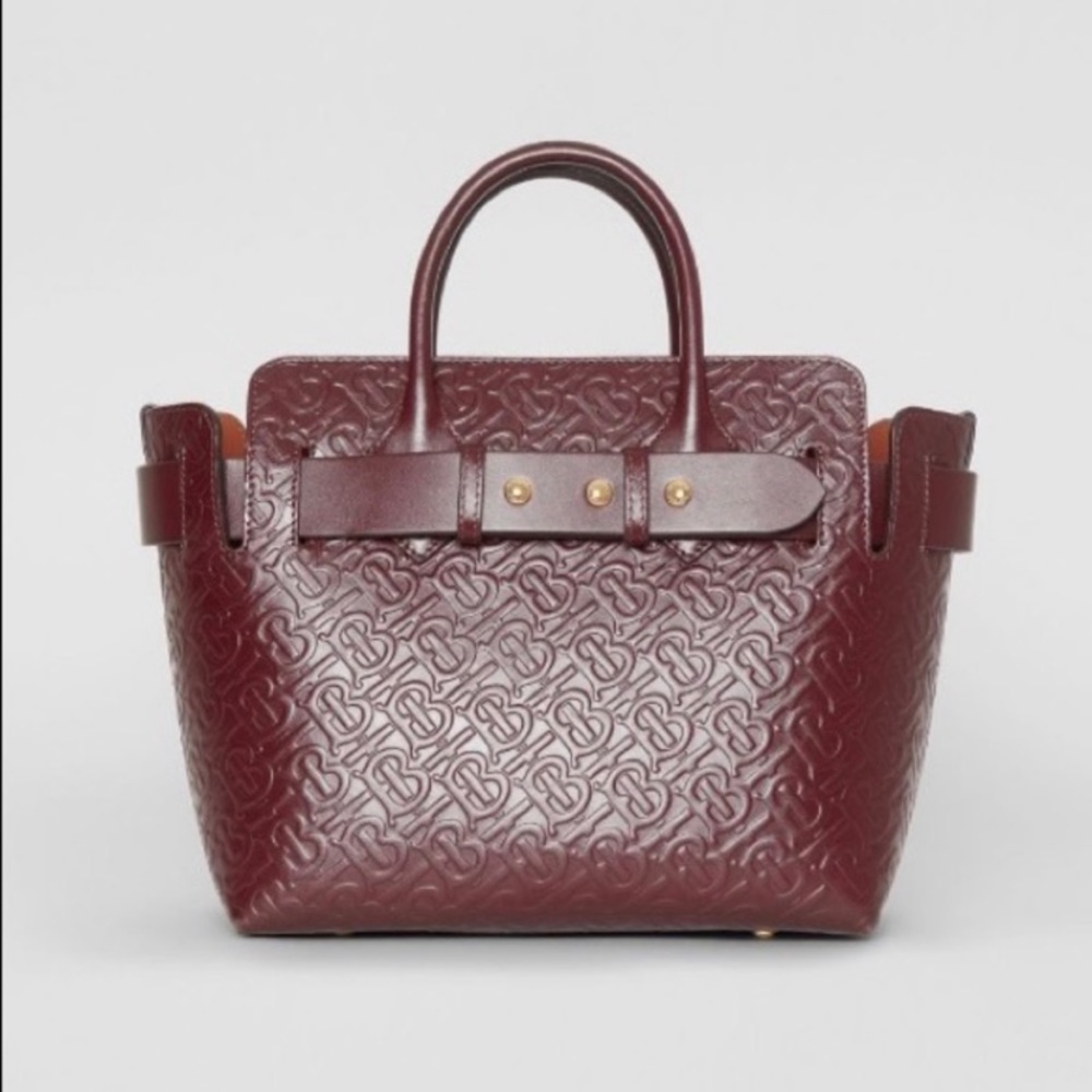 Burberry Small Monogram Leather Triple Stud Belt Bag